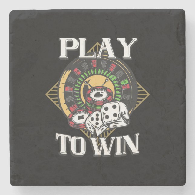 Posavasos De Piedra Juego de póquer para ganar (Anverso)