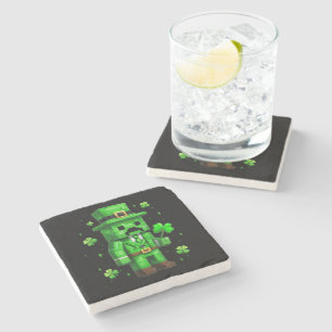 Posavasos De Piedra Juego divertido del día de San Patricio con duende