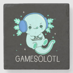 Posavasos De Piedra Juegos Kawaii Ajolote Jugador