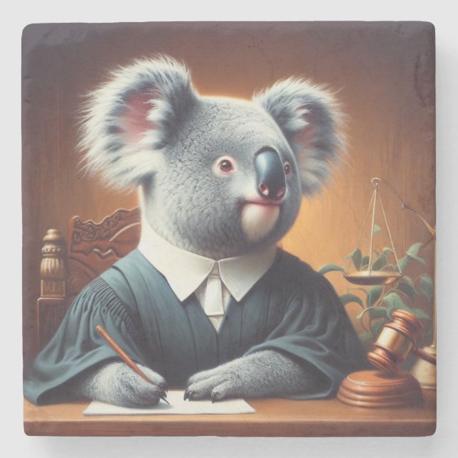 Posavasos De Piedra Juez Koala (Anverso)