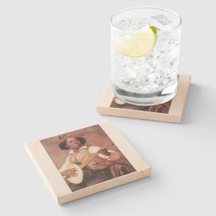 Posavasos De Piedra "Jugador Banjo"