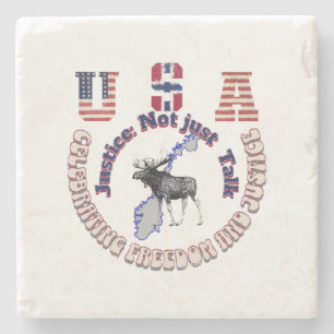 Posavasos De Piedra Justicia no sólo hablar