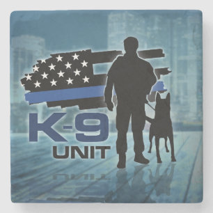 Posavasos De Piedra K-9 unidad - perro policía - Malinois
