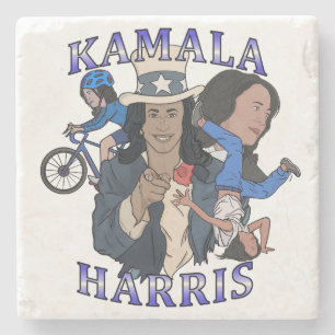 Posavasos De Piedra Kamala Harris Bootleg Rap Style