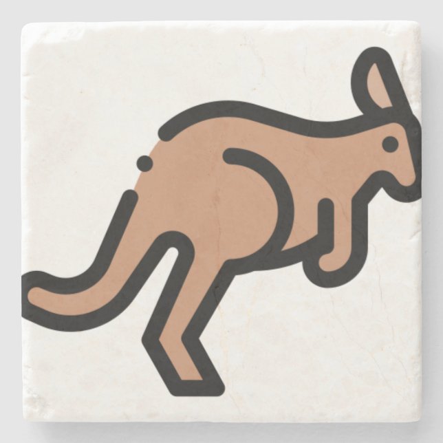 Posavasos De Piedra Kangaroo (Anverso)