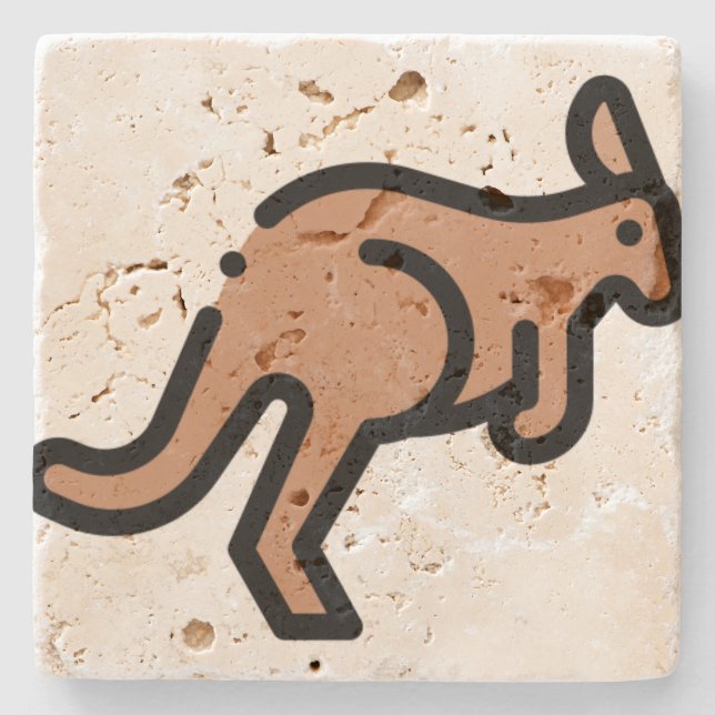 Posavasos De Piedra Kangaroo (Anverso)