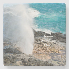 Posavasos De Piedra Kauai Aqua Océano Spouting Horn Poipu 