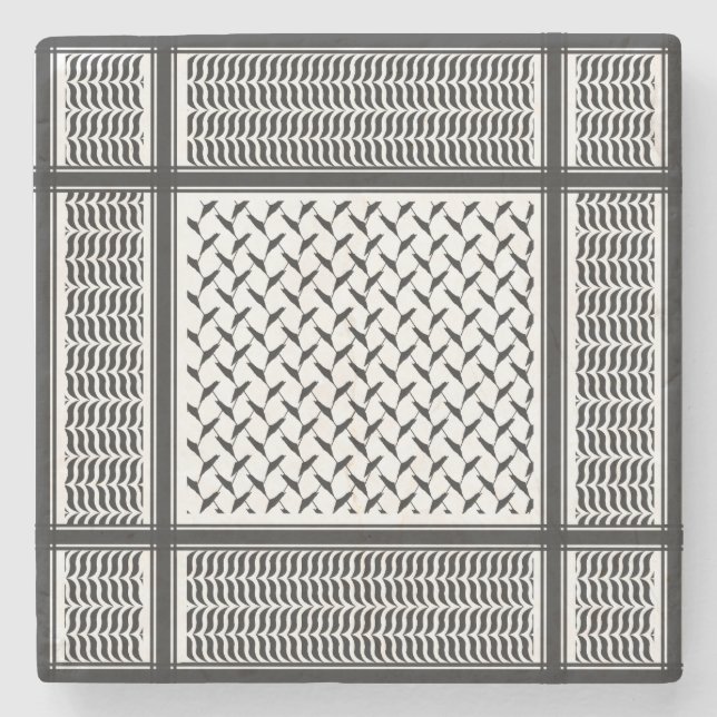 Posavasos De Piedra Keffiyeh palestina (Anverso)