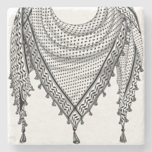 Posavasos De Piedra Keffiyeh palestino Scarf tejido tradicional