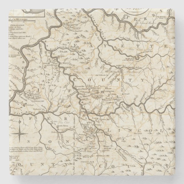 Posavasos De Piedra Kentucky 2 (Anverso)