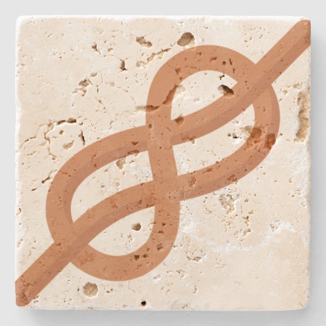 Posavasos De Piedra Knot marino (Anverso)