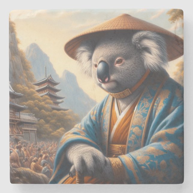Posavasos De Piedra Koala Japón antiguo (Anverso)