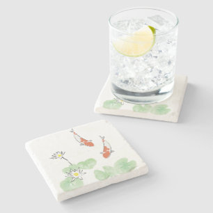 Posavasos De Piedra Koi Pond Stone Coaster