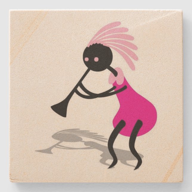Posavasos De Piedra Kokopelli Coasters (Anverso)