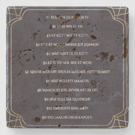 Posavasos De Piedra Kölsches Grundgesetz – Köln Cologne Jugendstil