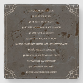 Posavasos De Piedra Kölsches Grundgesetz – Köln Cologne Jugendstil