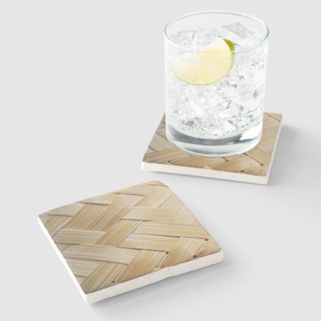 Posavasos De Piedra Kratip Thai Lao Isan Cesta de Arroz de Bamboo (Lateral)