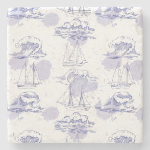 Posavasos De Piedra La acuarela agita y envía el modelo