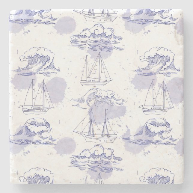 Posavasos De Piedra La acuarela agita y envía el modelo (Anverso)