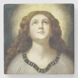 Posavasos De Piedra La Alma Bendita (Joven Religiosa Angelical)
