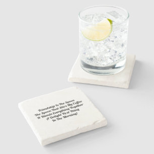 Posavasos De Piedra La Amistad Es La Tarjeta De Cuchara