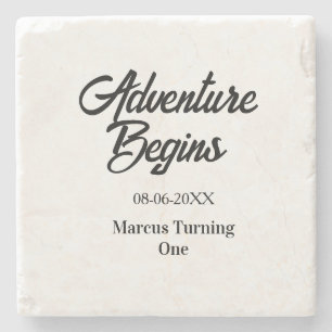 Posavasos De Piedra La aventura comienza nombre fecha cumpleaños 1 sim