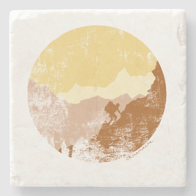 Posavasos De Piedra La aventura en el práctico de costa de la subida (Anverso)