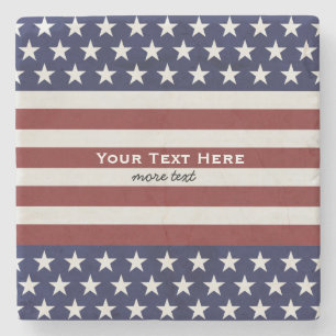 Posavasos De Piedra La bandera americana de los E.E.U.U. el 4 de julio