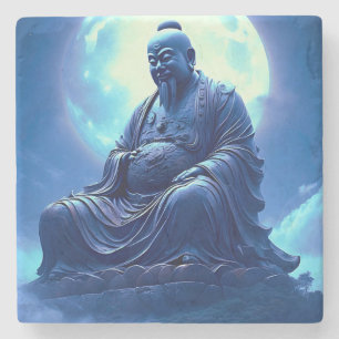 Posavasos De Piedra La Bendición de la Luna sobre la Estatua Celestial
