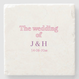 Posavasos De Piedra La boda de la letra inicial del nombre de la parej