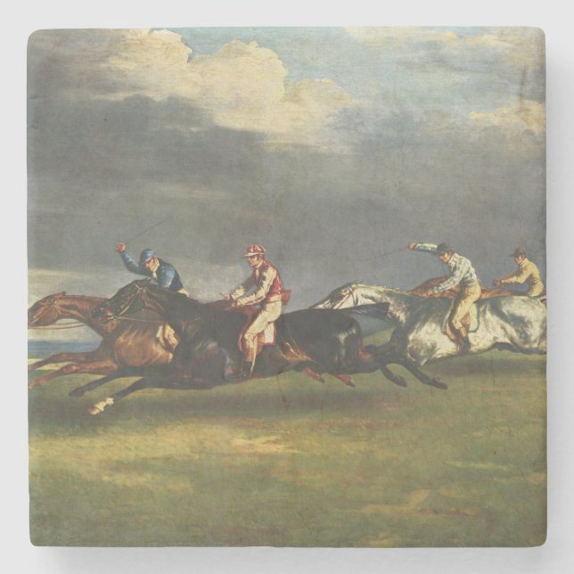 Posavasos De Piedra La carrera de caballos Epsom Derby (Anverso)