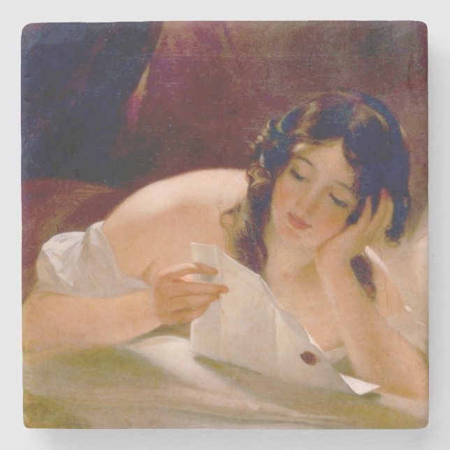 Posavasos De Piedra La carta de amor (de Thomas Sully) (Anverso)