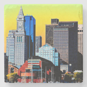Posavasos De Piedra La casa del Personalizado Boston Poster de EE.UU.
