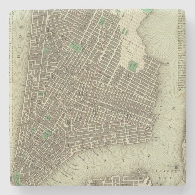 Posavasos De Piedra La ciudad de Nueva York (Anverso)