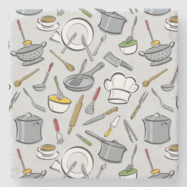 Posavasos De Piedra La cocina equipa el modelo (Anverso)