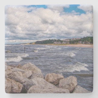 Posavasos De Piedra La costa del lago Michigan