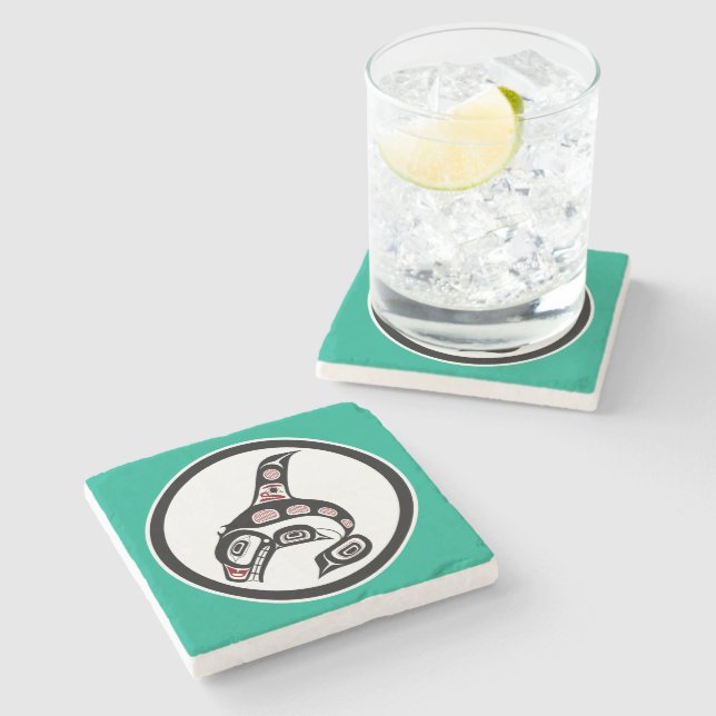 Posavasos De Piedra La costa del Pacífico noroeste: arte de Haida Ases (Lateral)