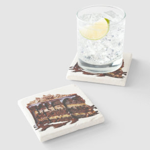 Posavasos De Piedra La decadencia del pastel de chocolate puro de Slip