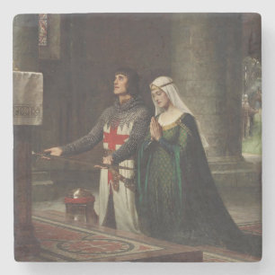 Posavasos De Piedra La Dedicación (Caballero y Dama en la Era Medieval