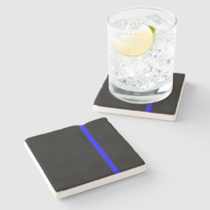Posavasos De Piedra La delgada línea azul simbólica en una decoración