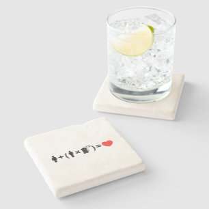 Posavasos De Piedra La ecuación del amor para hombres