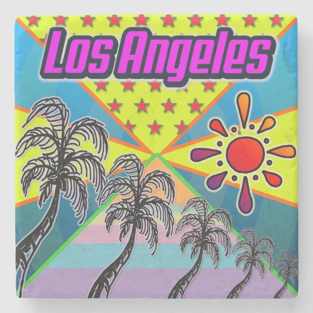 Posavasos De Piedra La escala de libertad de Los Ángeles (Anverso)