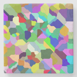 Posavasos De Piedra La escayola de mármol de mosaico inclinado