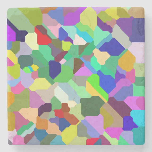 Posavasos De Piedra La escayola de mármol de mosaico inclinado (Anverso)