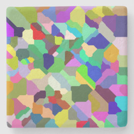 Posavasos De Piedra La escayola de piedra caliza de mosaico inclinada