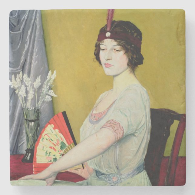 Posavasos De Piedra La Fan japonesa, 1914 (Anverso)