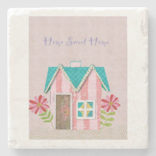 Posavasos De Piedra La Fantasía de la Firma (Rosa y Turquesa)