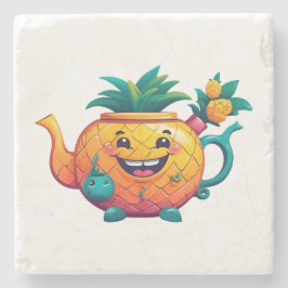 Posavasos De Piedra La feliz y próspera tetera de piña