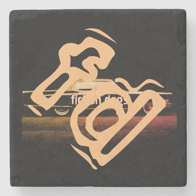 Posavasos De Piedra la ficción persigue los prácticos de costa (Anverso)