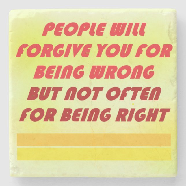 Posavasos De Piedra La gente perdona la preocupación por el logo de la (Anverso)